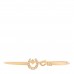 18K Yellow Gold Diamond Horseshoe Bangle Bracelet