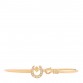 18K Yellow Gold Diamond Horseshoe Bangle Bracelet