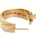 18K Yellow Gold Platinum Diamond Crossover Etoile Hoop Earrings
