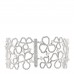 Platinum Diamond Wide Paper Flowers Bracelet