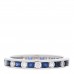 Platinum Diamond Blue Sapphire Eternity Band Ring 54 6.75