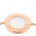18K Rose Gold Mother of Pearl T Circle Bracelet