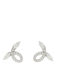 Platinum Diamond Victoria Bow Earrings