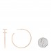 18K Rose Gold Extra Large T Wire Hoop Earrings