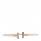 18K Rose Gold Diamond T Wire Bracelet