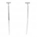 18K White Gold T Bar Earrings