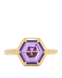18K Yellow Gold Amethyst Small Paloma Picasso Studio Hexagon Ring 47 4