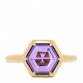 18K Yellow Gold Amethyst Small Paloma Picasso Studio Hexagon Ring 47 4