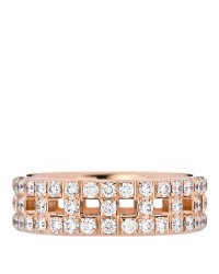 18K Rose Gold Diamond T True Wide Ring 51 5.75