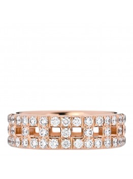 18K Rose Gold Diamond T True Wide Ring 51 5.75