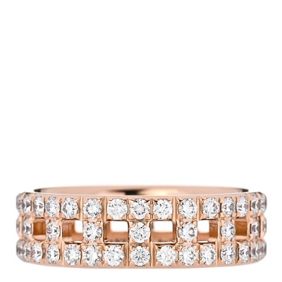 18K Rose Gold Diamond T True Wide Ring 51 5.75
