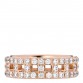 18K Rose Gold Diamond T True Wide Ring 51 5.75