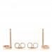 18K Rose Gold T Smile Stud Earrings