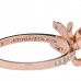 18K Rose Gold Diamond .20ct Double Bow Ring 53 6.25