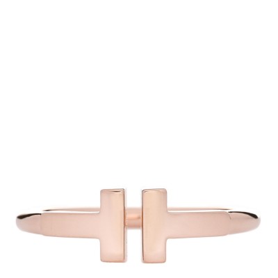 18K Rose Gold T Wire Ring 50 5.5