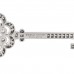 Platinum 18K Yellow Gold Diamond Fancy Yellow Diamond Rose Key Pendant