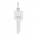 18K White Gold Diamond Mini Modern Keys Square Key Pendant