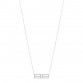 18K White Gold Diamond Tiffany T Two Open Horizontal Bar Pendant