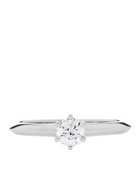 Platinum Diamond .33ct Solitaire Engagement Ring 50 5.5