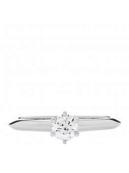 Platinum Diamond .33ct Solitaire Engagement Ring 50 5.5