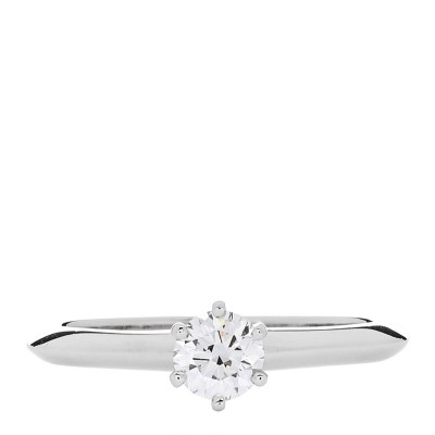 Platinum Diamond .33ct Solitaire Engagement Ring 50 5.5