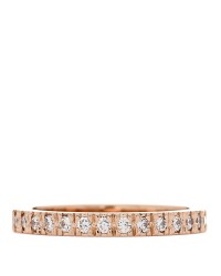 18K Rose Gold Diamond Soleste Half Eternity Band Ring 46 3.75