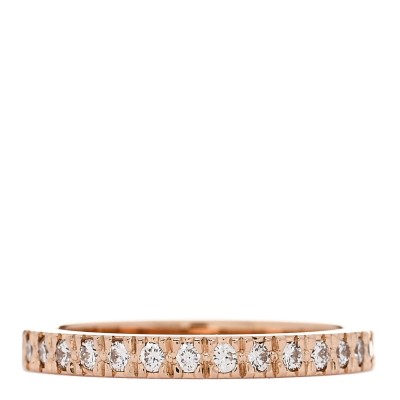 18K Rose Gold Diamond Soleste Half Eternity Band Ring 46 3.75