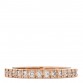 18K Rose Gold Diamond Soleste Half Eternity Band Ring 46 3.75