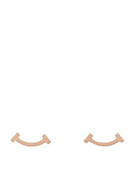 18K Rose Gold T Smile Stud Earrings