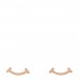 18K Rose Gold T Smile Stud Earrings