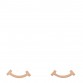 18K Rose Gold T Smile Stud Earrings
