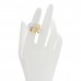 18K Yellow Gold Sterling Silver Return to Tiffany Love Bugs Butterfly Flower Ring 47 4