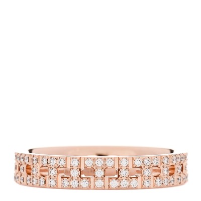 18K Rose Gold Diamond Narrow T True Band Ring 49 5