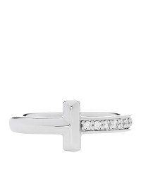 18K White Gold Diamond T T1 Ring 47 4