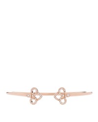 18K Rose Gold Diamond Fleur De Lis Wire Bracelet
