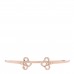 18K Rose Gold Diamond Fleur De Lis Wire Bracelet