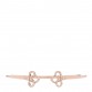 18K Rose Gold Diamond Fleur De Lis Wire Bracelet