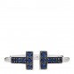 18K White Gold Blue Sapphire T Wire Ring 48 4.5