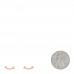 18K Rose Gold T Smile Stud Earrings