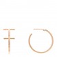 18K Rose Gold Medium T Wire Hoop Earrings