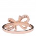 18K Rose Gold Diamond .20ct Double Bow Ring 53 6.25