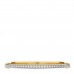 18K Yellow White Gold Diamond Tiffany Lock Half Pave Bangle Bracelet
