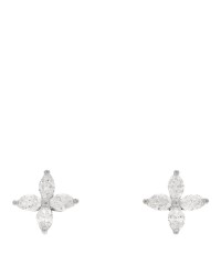 Platinum Diamond .64ct Small Victoria Earrings