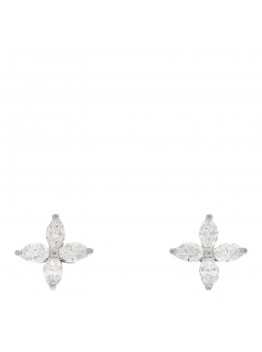 Platinum Diamond .64ct Small Victoria Earrings