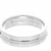 18K White Gold Diamond Wide T Two Ring 58 8.5