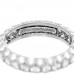 Platinum Diamond Etoile Three-Row Band Ring 47 4