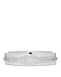 18K White Gold Diamond Narrow T Two Ring 54 7
