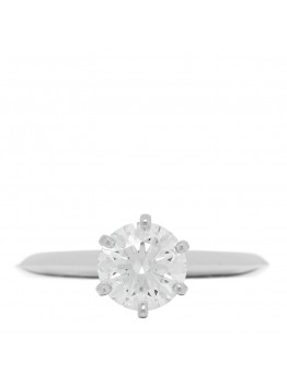 Platinum Diamond 1.26ct Solitaire Engagement Ring 51 5.75