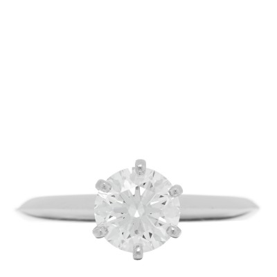 Platinum Diamond 1.26ct Solitaire Engagement Ring 51 5.75