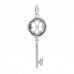 18K White Gold Diamond Blossom Key Pendant
